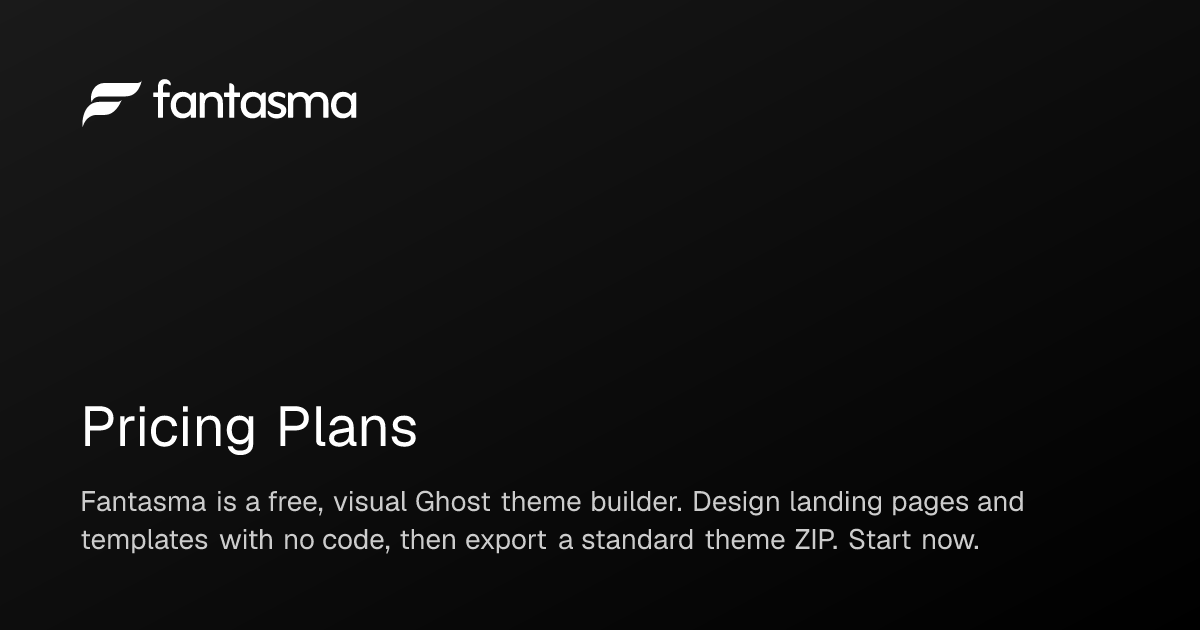 Pricing Plans | Fantasma